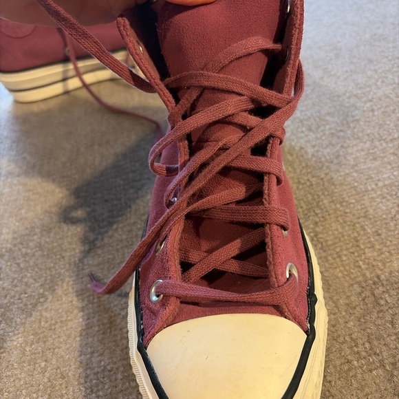 Converse Women's Maroon High-Top Sneakers - Picture 6 of 6